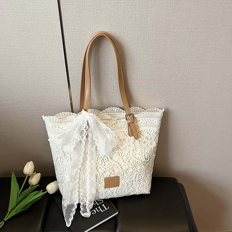 Sac Tote Grande Capacité en Dentelle