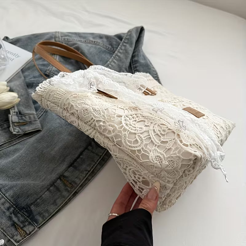 Sac Tote Grande Capacité en Dentelle