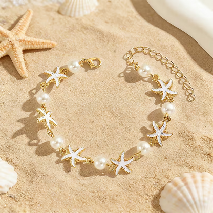 Cheville Océan Étoile de Mer – Accessoire Bohème pour l'Été