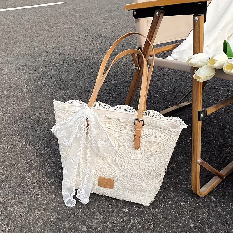 Sac Tote Grande Capacité en Dentelle