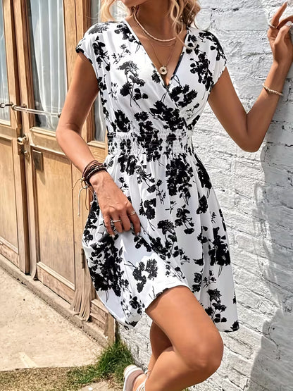 Robe Floral Élégante A-Line – Intemporelle et Polyvalente pour Toutes les Occasions