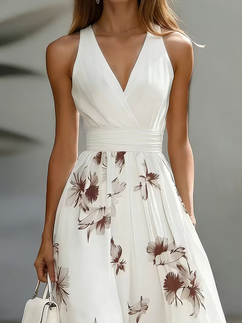 Robe Cache-Cœur Nouée Été Chic