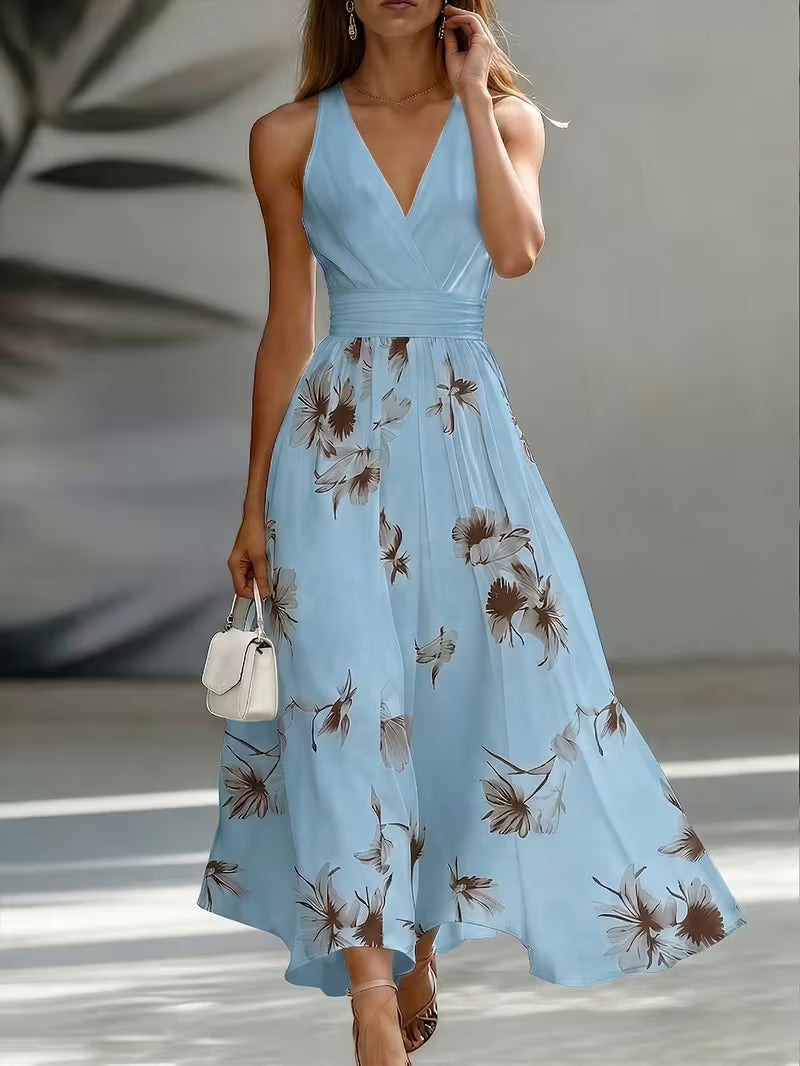 Robe Cache-Cœur Nouée Été Chic