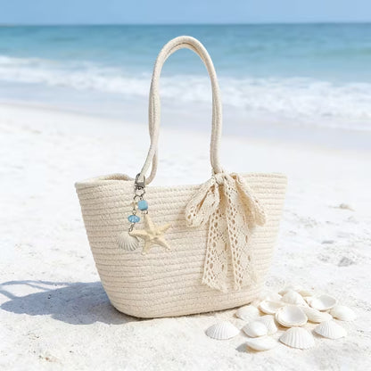 Ensemble de 2 sacs de plage tissés pour femme