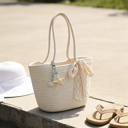 Ensemble de 2 sacs de plage tissés pour femme