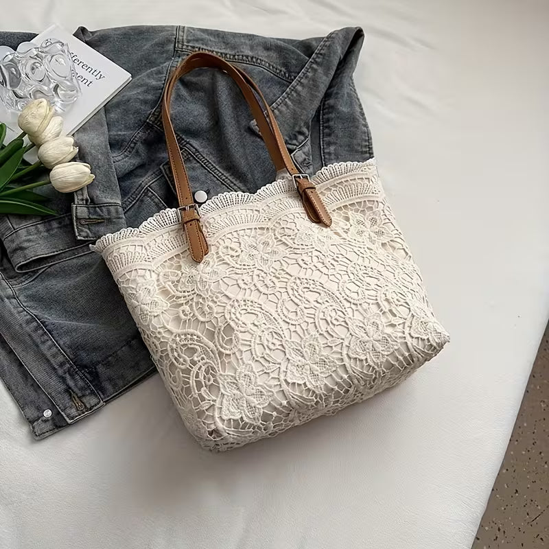 Sac Tote Grande Capacité en Dentelle