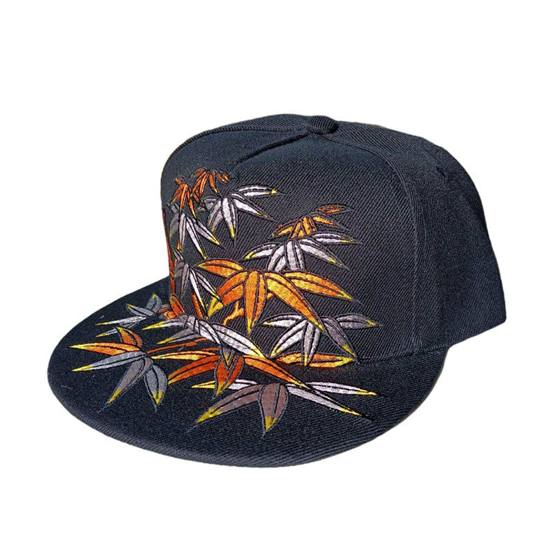 Embroidered Flat Top Baseball Cap | Hip Hop Street Style for Men & Women