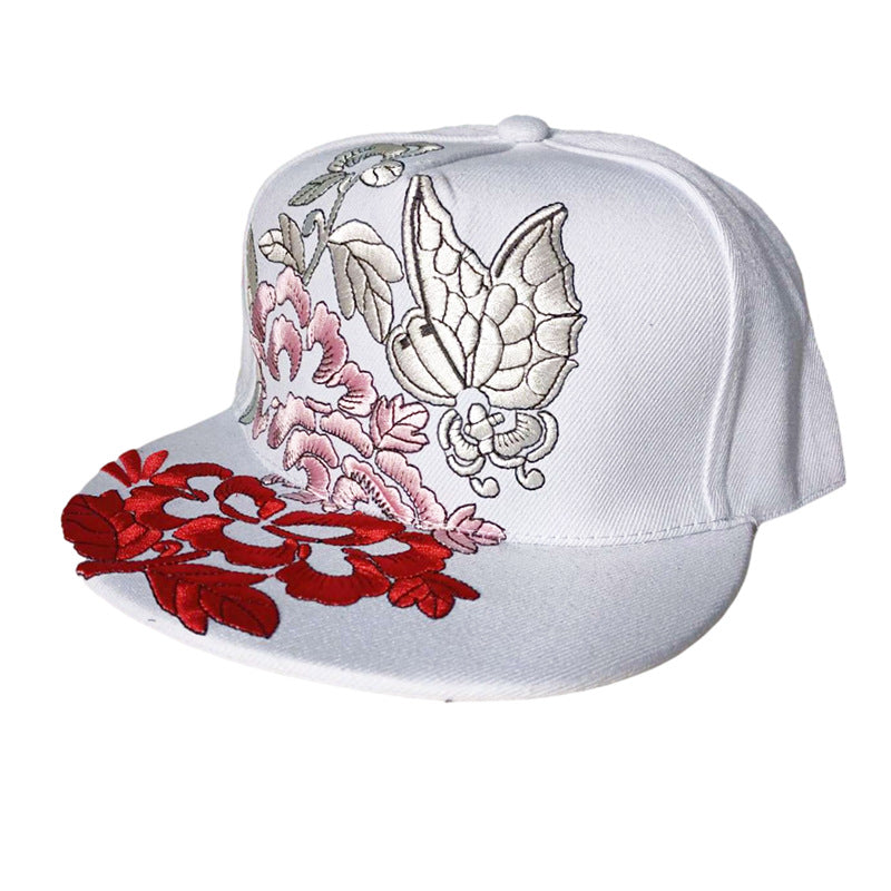 Embroidered Flat Top Baseball Cap | Hip Hop Street Style for Men & Women
