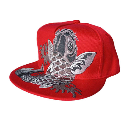 Embroidered Flat Top Baseball Cap | Hip Hop Street Style for Men & Women
