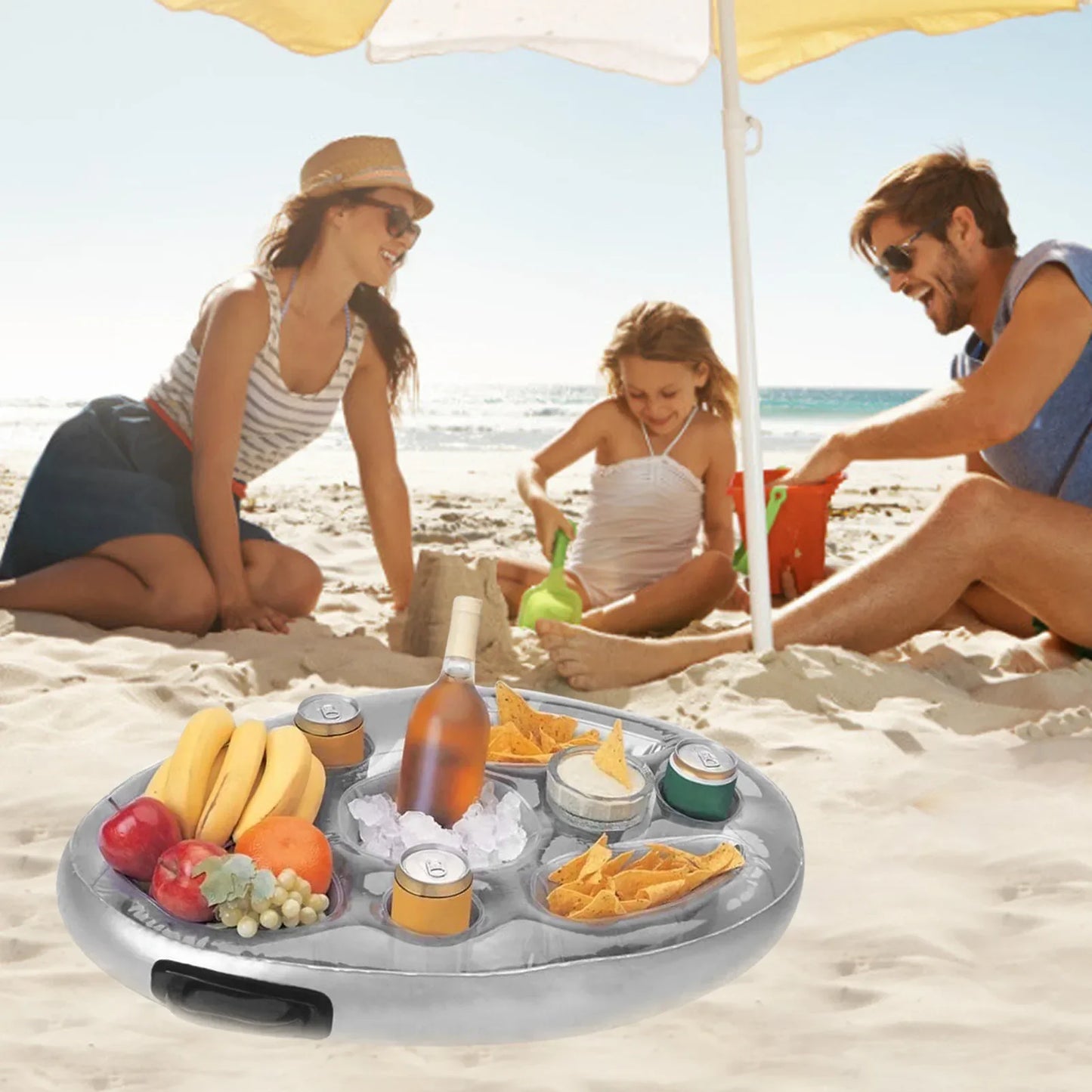 Inflatable Pool Float Cup Holder & Drink Tray 