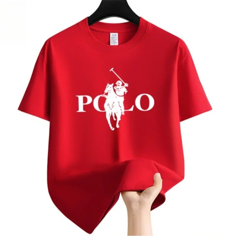 Men's Casual Print T-Shirt — Breathable Short Sleeve Round Neck Top