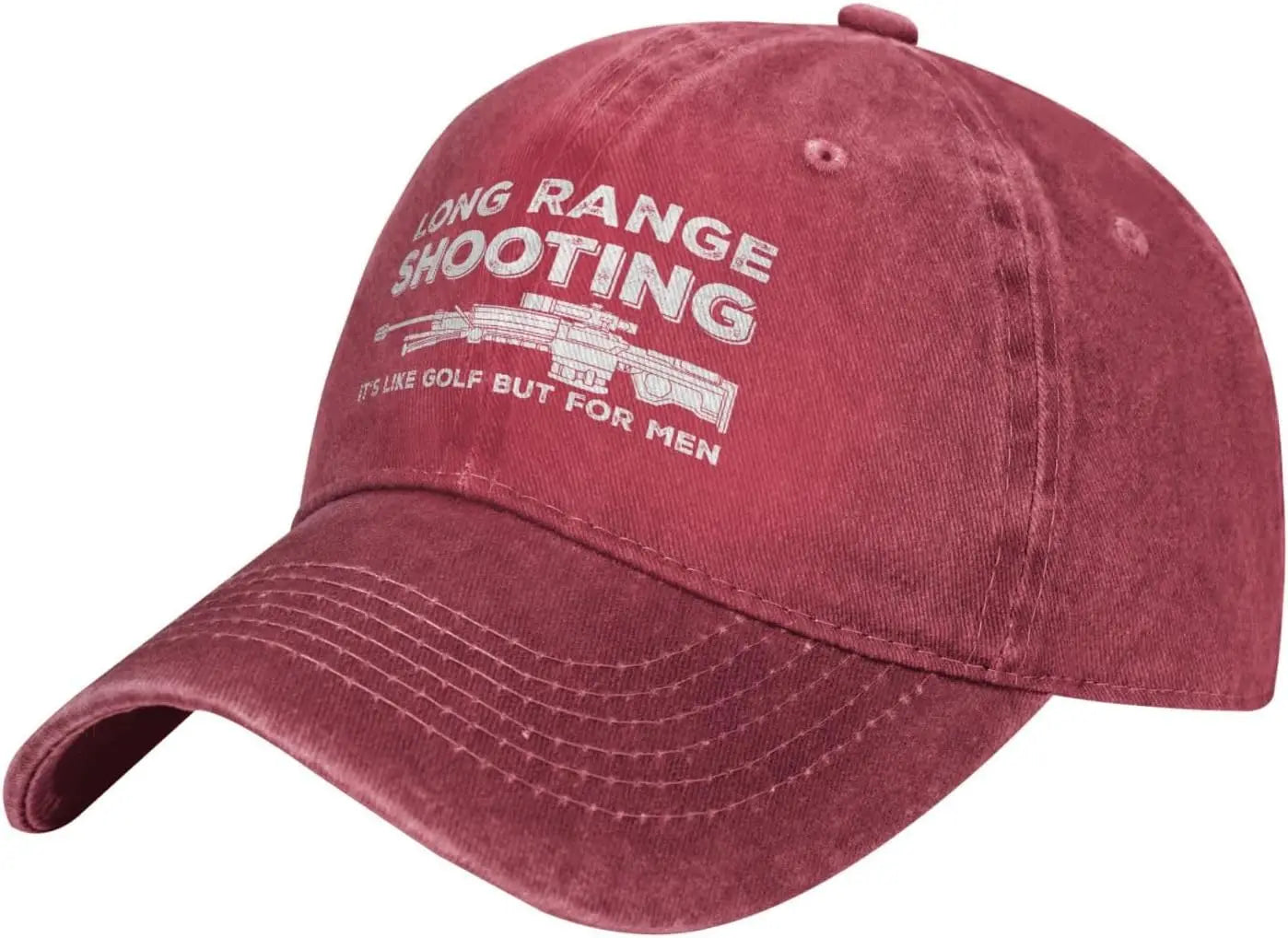 Funny Shooting Slogan Dad Hat — Washed Denim Baseball Cap for Men & Women