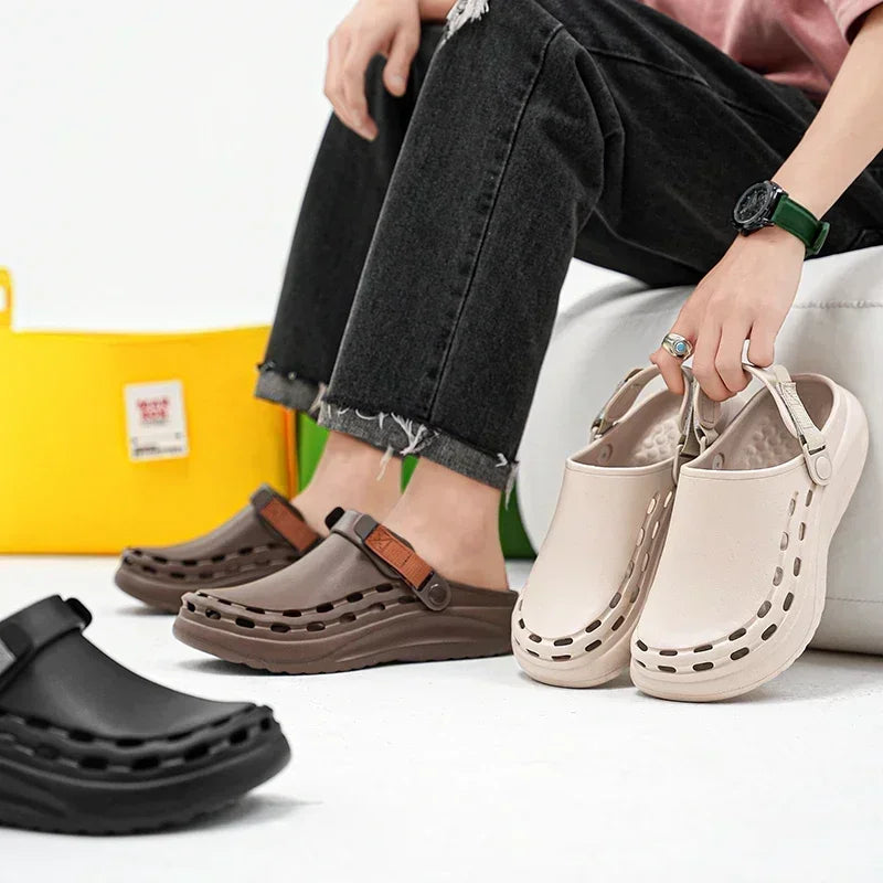 Men's Lightweight EVA Slide Sandals — Casual Beach & Indoor Slippers