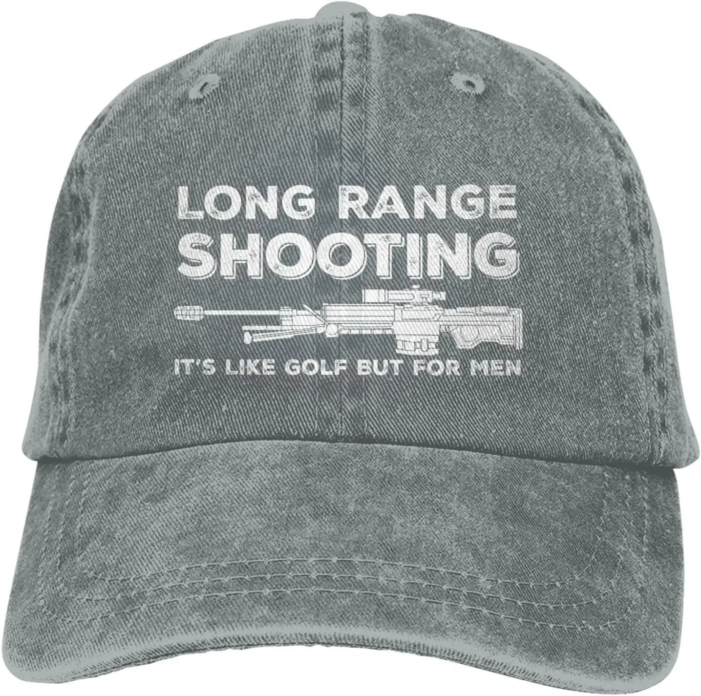 Funny Shooting Slogan Dad Hat — Washed Denim Baseball Cap for Men & Women