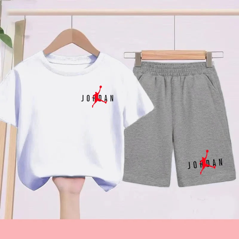Summer Children's Football and Basketball Sports Clothing-children'sT-shirts+shorts Highly Absorbent Sports Short-sleeved Shirts