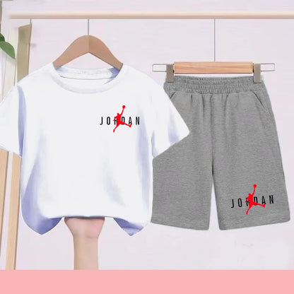 Summer Children's Football and Basketball Sports Clothing-children'sT-shirts+shorts Highly Absorbent Sports Short-sleeved Shirts