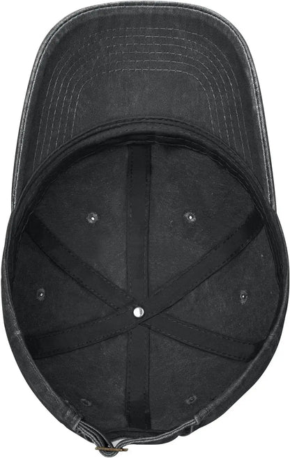 Funny Shooting Slogan Dad Hat — Washed Denim Baseball Cap for Men & Women