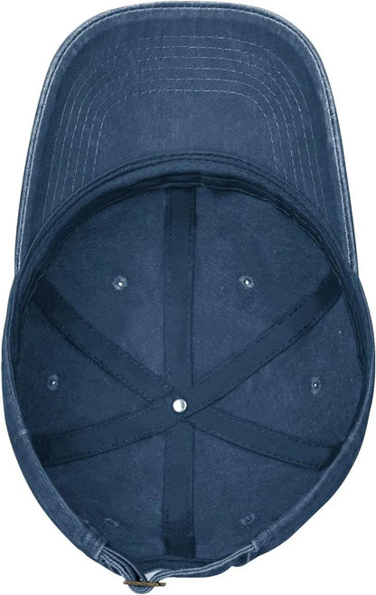 Funny Shooting Slogan Dad Hat — Washed Denim Baseball Cap for Men & Women