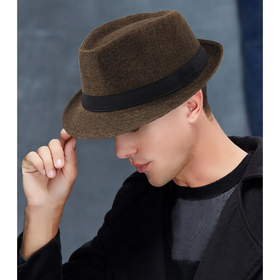 Cycling Caps Summer Men's Hats Fedoras Top Jazz Hat Bucket Bowler Hats Chapeau Fedora Hats Women Black Hat Wedding Caps