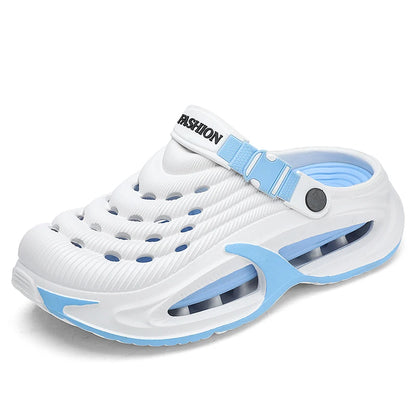Men's Summer Outdoor Sports Toe-Toe Slippers, Thick-Soled Sandals for Wading in the Water and Beach