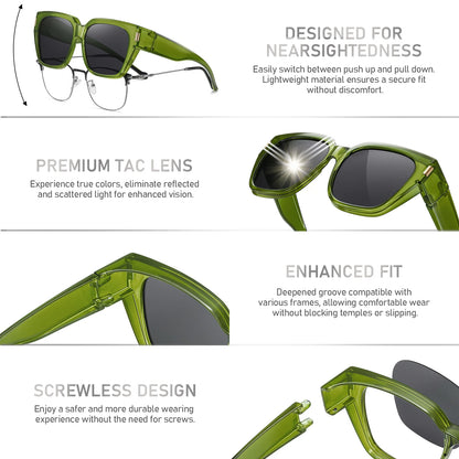 Women's Polarized Sunglasses – Anti-Glare UV400 Square Frame