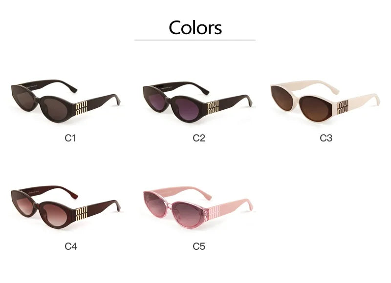 Glamour Oval Sunglasses – Unisex UV400 Gradient Lenses