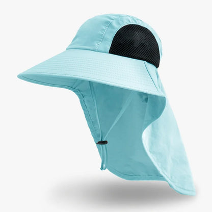 Breathable Wide Brim Fisherman Sun Hat — Outdoor Shawl Cap for Men & Women