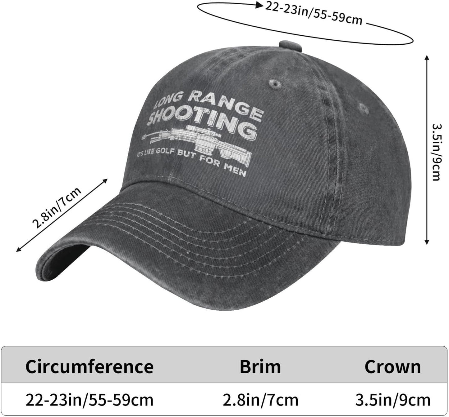 Funny Shooting Slogan Dad Hat — Washed Denim Baseball Cap for Men & Women
