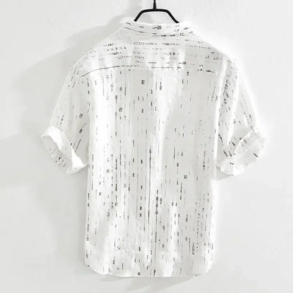 Men's Loose Printed Short-Sleeve Shirt — Lightweight Casual Summer Top