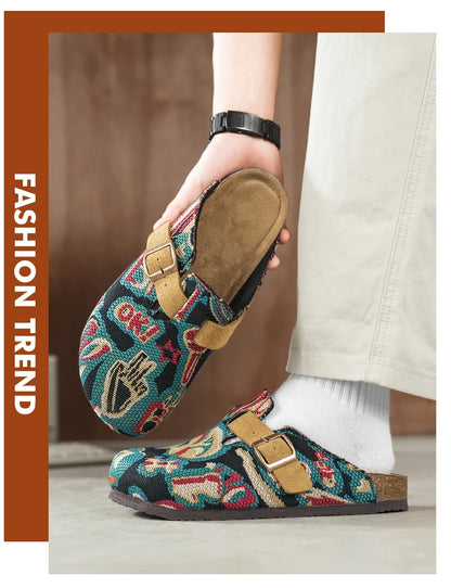 Men's Summer Sandals Casual Shoes Men Comfortable Driving Lazy Shoes Breathable Walking Shoes Non Slip Lightweight Sneakers
