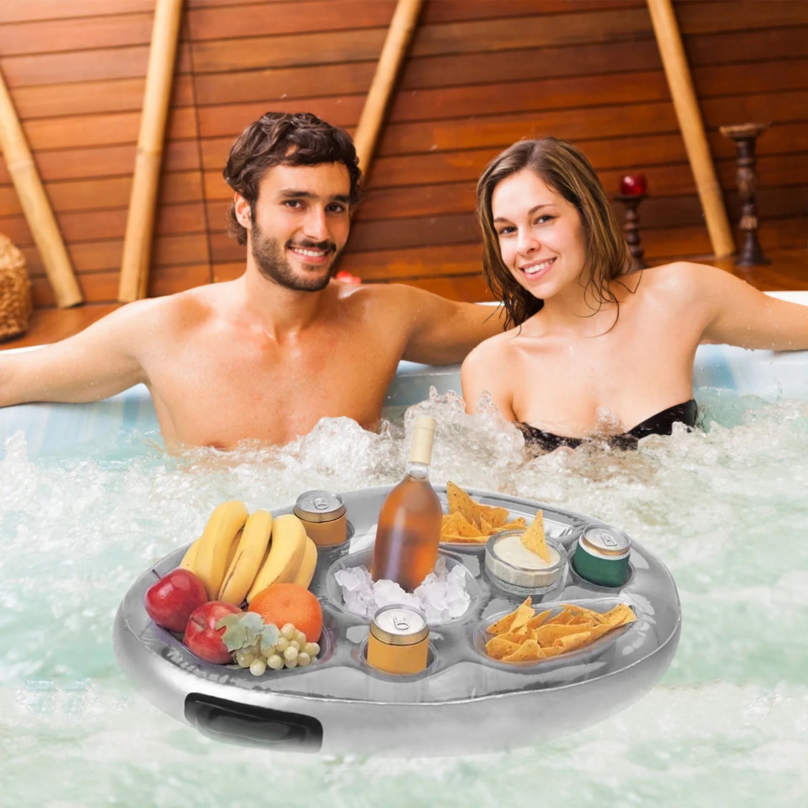 Inflatable Pool Float Cup Holder & Drink Tray 