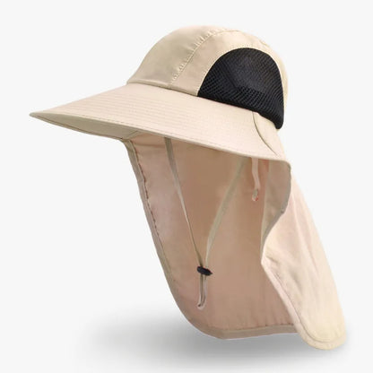 Breathable Wide Brim Fisherman Sun Hat — Outdoor Shawl Cap for Men & Women