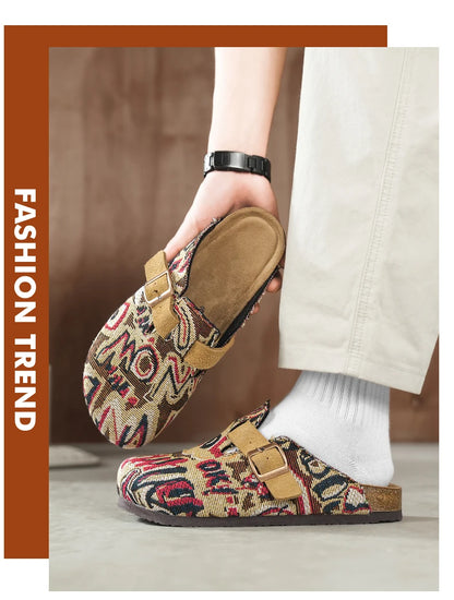 Men's Summer Sandals Casual Shoes Men Comfortable Driving Lazy Shoes Breathable Walking Shoes Non Slip Lightweight Sneakers