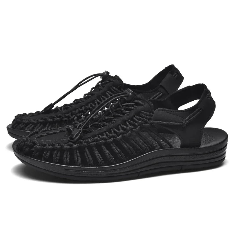 Handwoven Flat Beach Sandals — Breathable Casual Outdoor Sandals for Men & Women