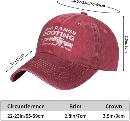 Funny Shooting Slogan Dad Hat — Washed Denim Baseball Cap for Men & Women