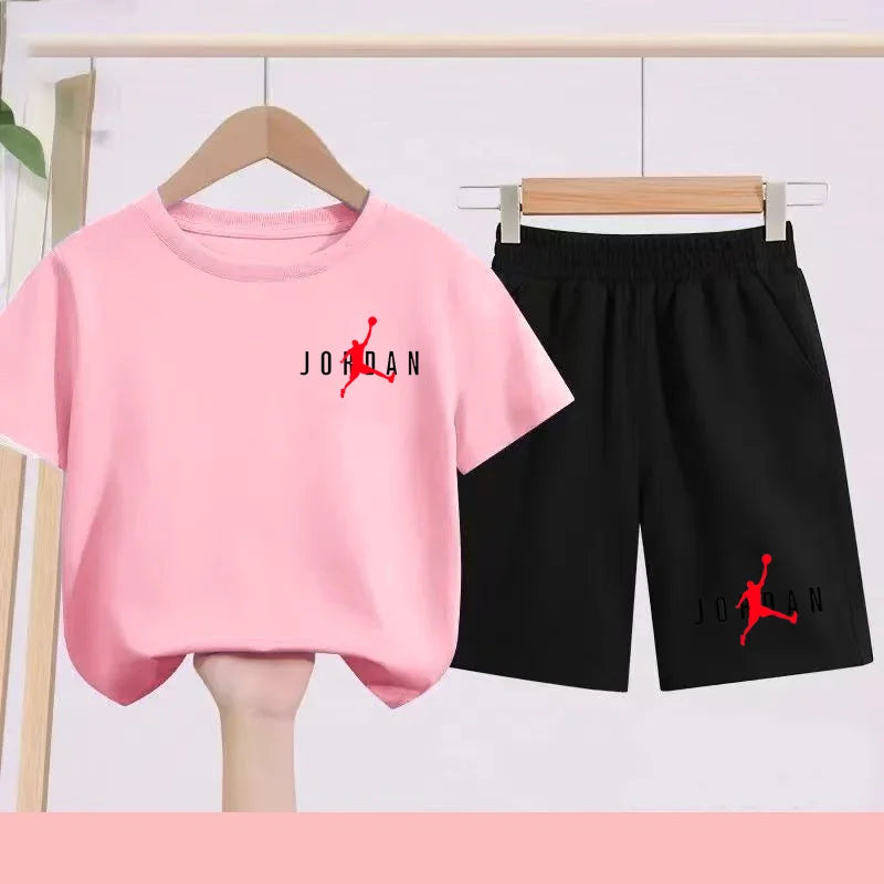 Summer Children's Football and Basketball Sports Clothing-children'sT-shirts+shorts Highly Absorbent Sports Short-sleeved Shirts