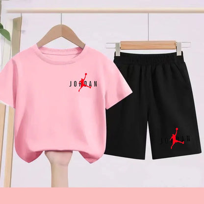 Summer Children's Football and Basketball Sports Clothing-children'sT-shirts+shorts Highly Absorbent Sports Short-sleeved Shirts