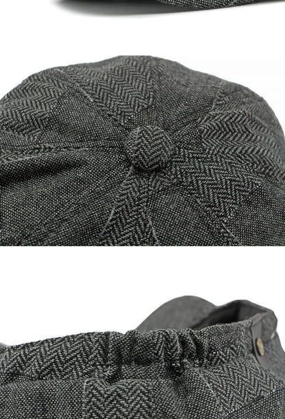 HT4341 Beret Cap Spring Autumn Caps for Men Women Vintage Plaid Octagonal Cap Hat Female Retro Artist Painter Male Beret Hats