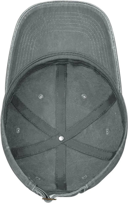 Funny Shooting Slogan Dad Hat — Washed Denim Baseball Cap for Men & Women