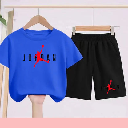 Summer Children's Football and Basketball Sports Clothing-children'sT-shirts+shorts Highly Absorbent Sports Short-sleeved Shirts