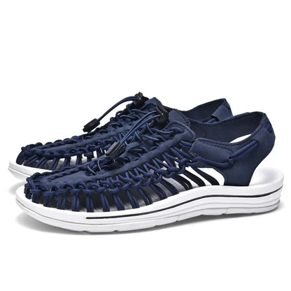 Handwoven Flat Beach Sandals — Breathable Casual Outdoor Sandals for Men & Women
