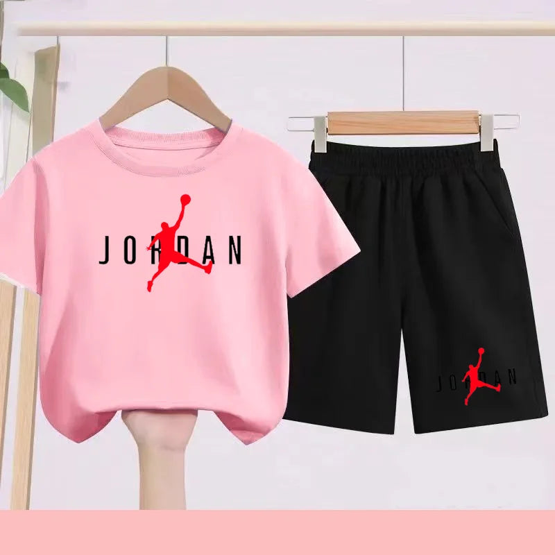 Summer Children's Football and Basketball Sports Clothing-children'sT-shirts+shorts Highly Absorbent Sports Short-sleeved Shirts