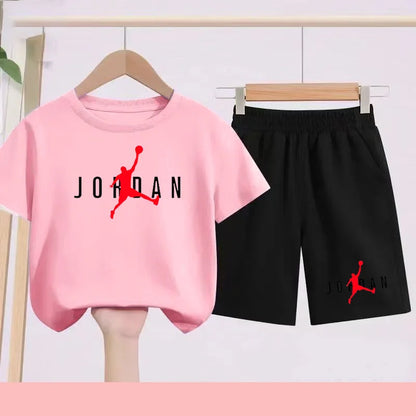 Summer Children's Football and Basketball Sports Clothing-children'sT-shirts+shorts Highly Absorbent Sports Short-sleeved Shirts