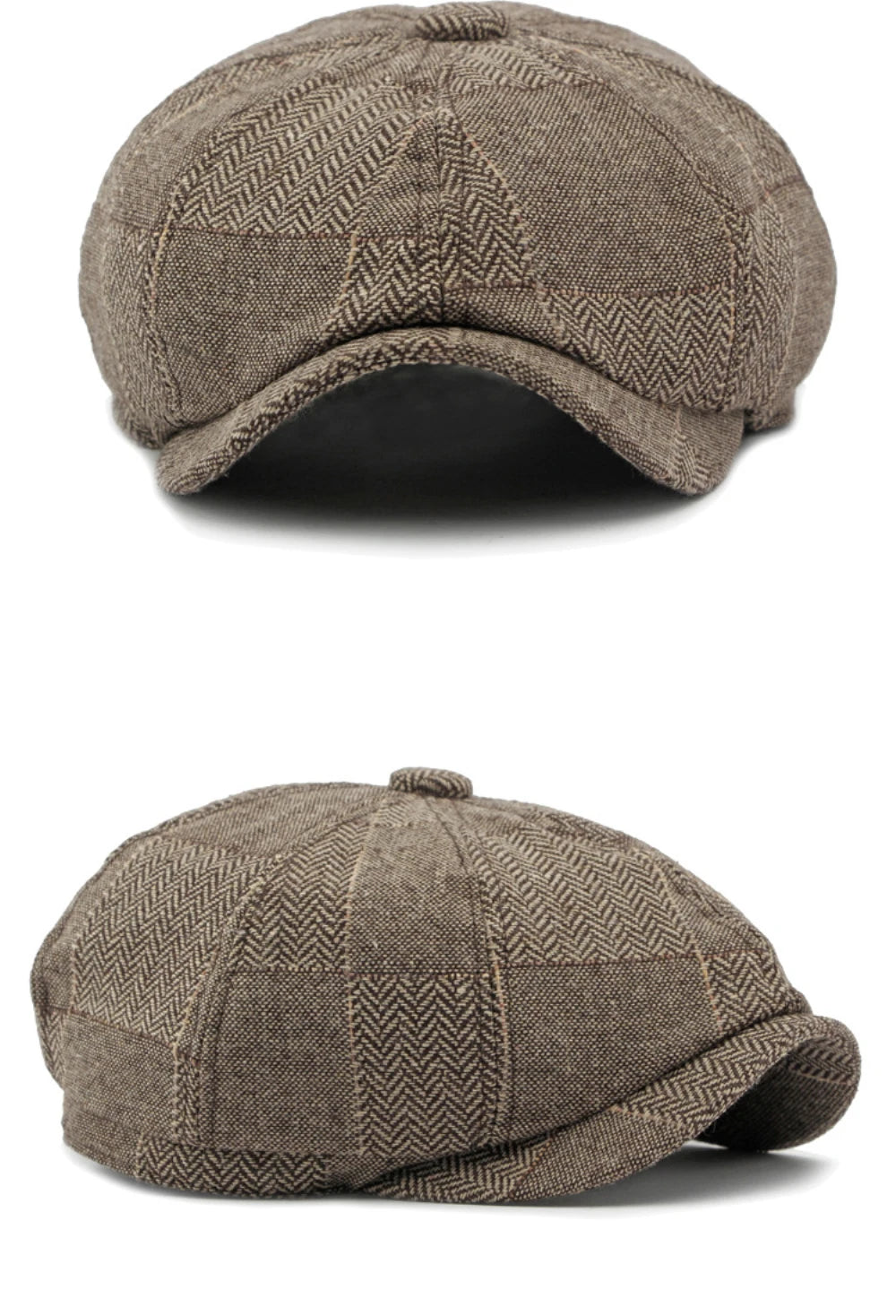 HT4341 Beret Cap Spring Autumn Caps for Men Women Vintage Plaid Octagonal Cap Hat Female Retro Artist Painter Male Beret Hats