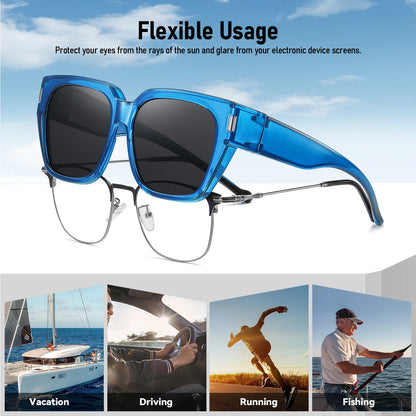 Women's Polarized Sunglasses – Anti-Glare UV400 Square Frame