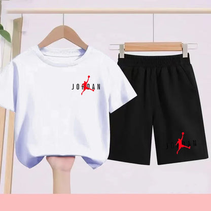 Summer Children's Football and Basketball Sports Clothing-children'sT-shirts+shorts Highly Absorbent Sports Short-sleeved Shirts