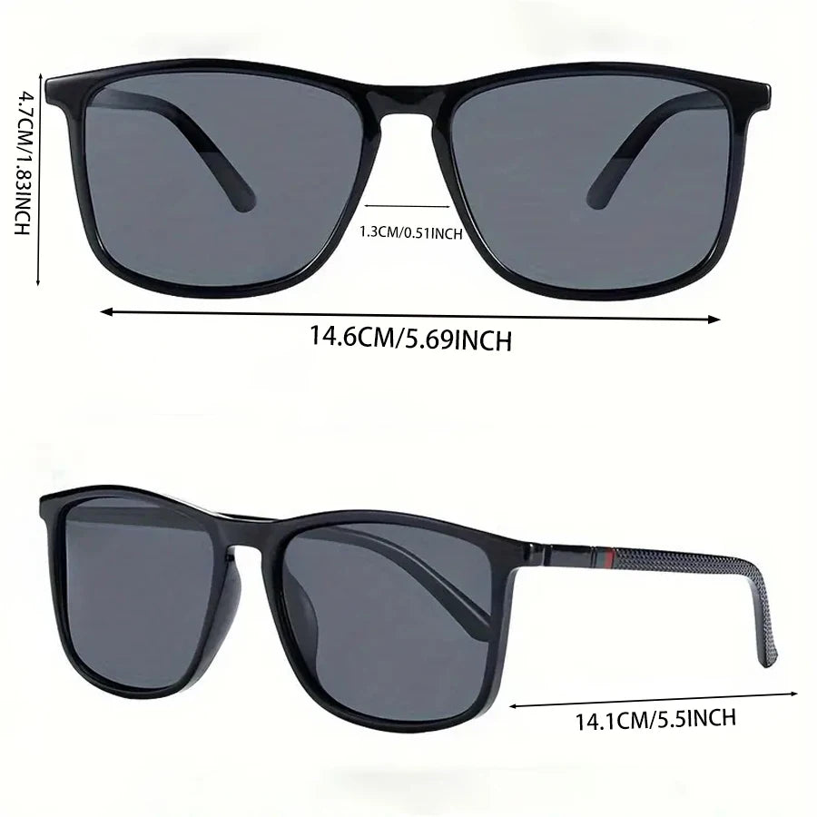 Luxury Square Vintage Sunglasses – Unisex UV400 Polarized