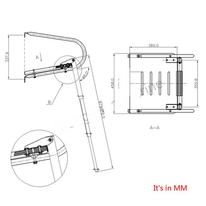 Teak Telescopic Boat Swimming Platform with Ladder
