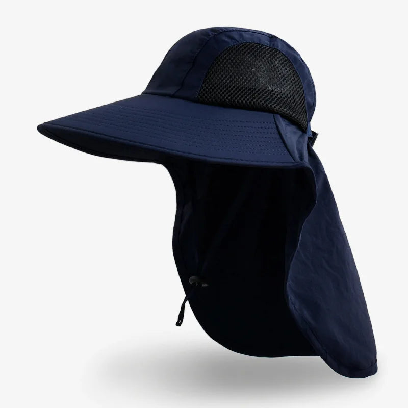 Breathable Wide Brim Fisherman Sun Hat — Outdoor Shawl Cap for Men & Women