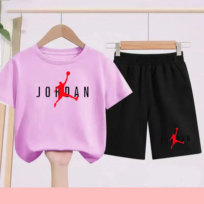Summer Children's Football and Basketball Sports Clothing-children'sT-shirts+shorts Highly Absorbent Sports Short-sleeved Shirts